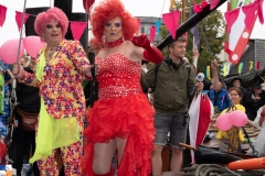 Meppel 15 aug. 2019: Natte en kleurrijke Mokum Pride door de grachten