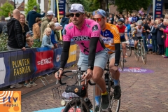 Meppel 23 sept. 2023: EK wielrennen Start Vintage race Oude pakkies en fietsen