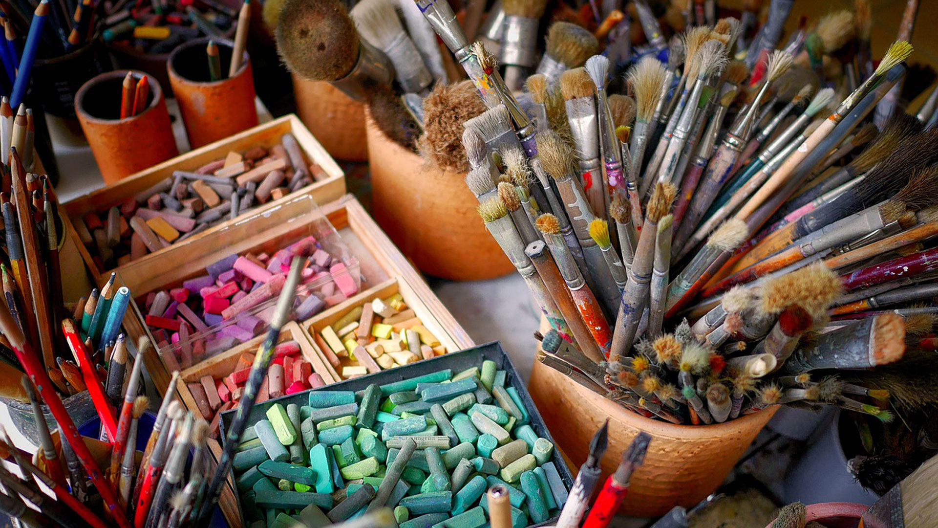Kwast kleur kunst, foto Pixabay