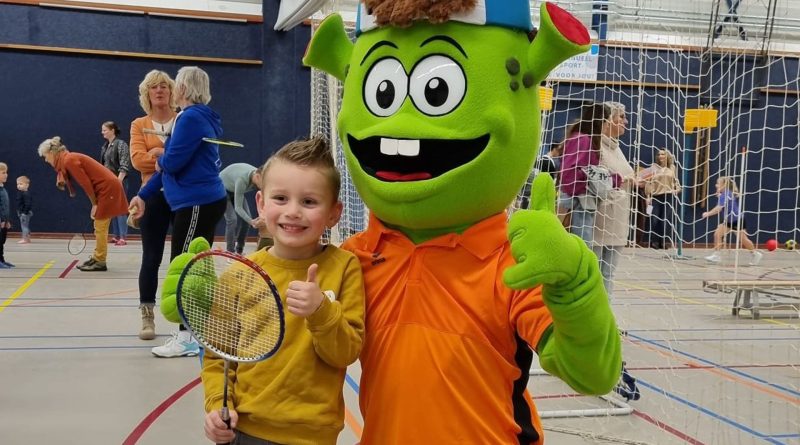 Sportinstuif mascotte Sjors, foto Meppel Actief