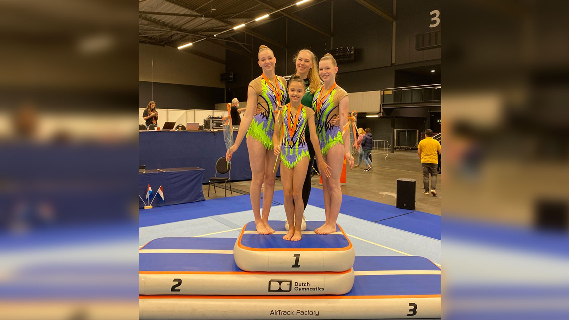 FC Meppel trio wint goud op NK acrogym, foto FC Meppel
