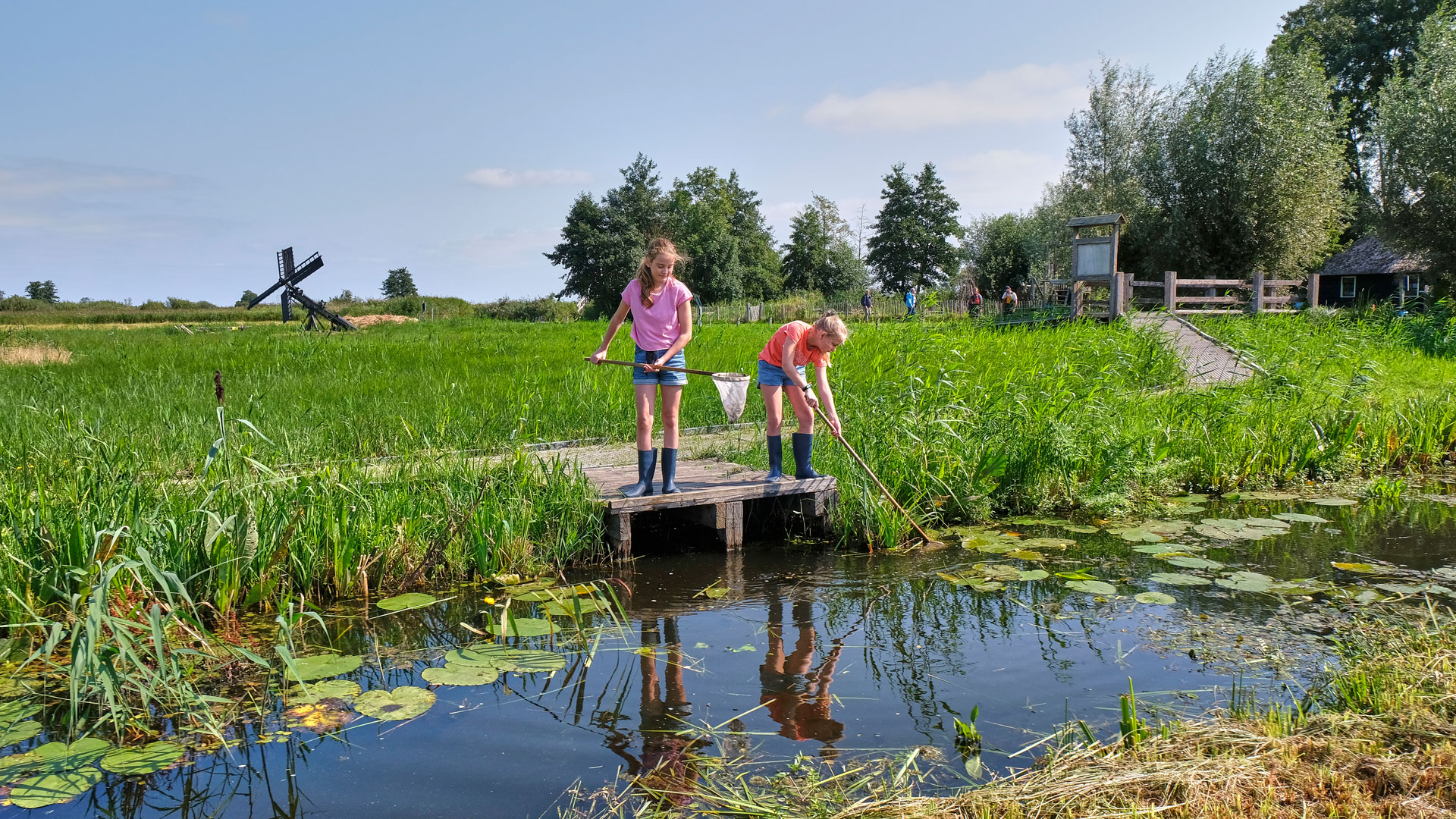 Waterdiertjes vangen De Wieden, foto Laurence Delderfield