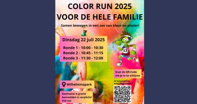 Aanmelding open: de kleurrijkste run van de zomer door het Wilhelminapark