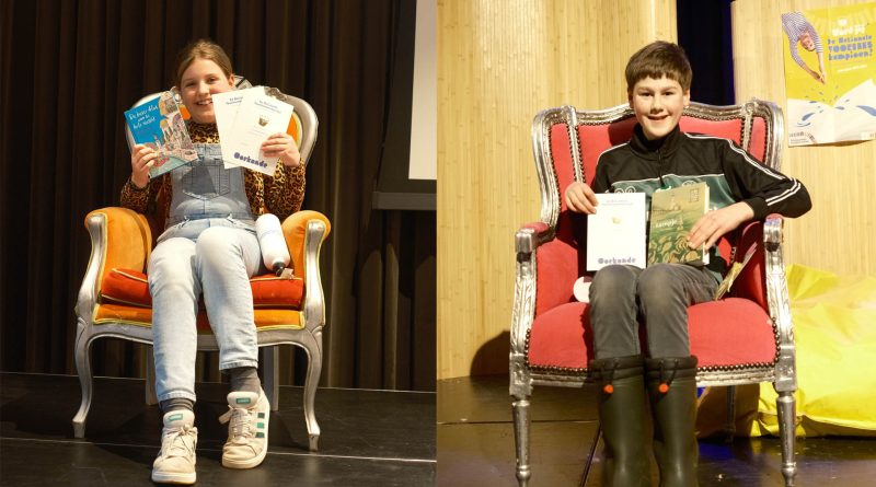 Jette Struik en Cody de Kraag winnen voorrondes Nationale voorleeswedstrijd