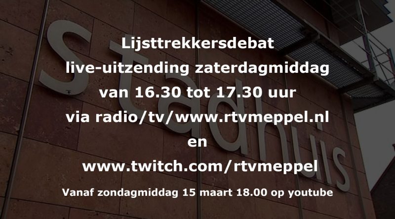 RTV-uitzending lijsttrekkersdebat Meppel