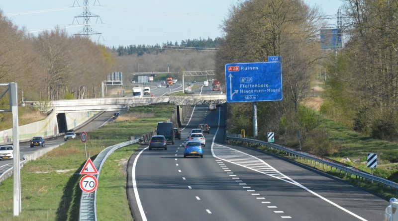 Vanaf zondag 26 april gaat de A28 tussen Fluitenberg en Hoogeveen dicht wegens werkzaamheden.