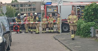 Brandweer rukt uit voor gaslekkage in de Huijgensstraat