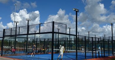 De padelbanen bij MLTC in Meppel worden intensief gebruikt