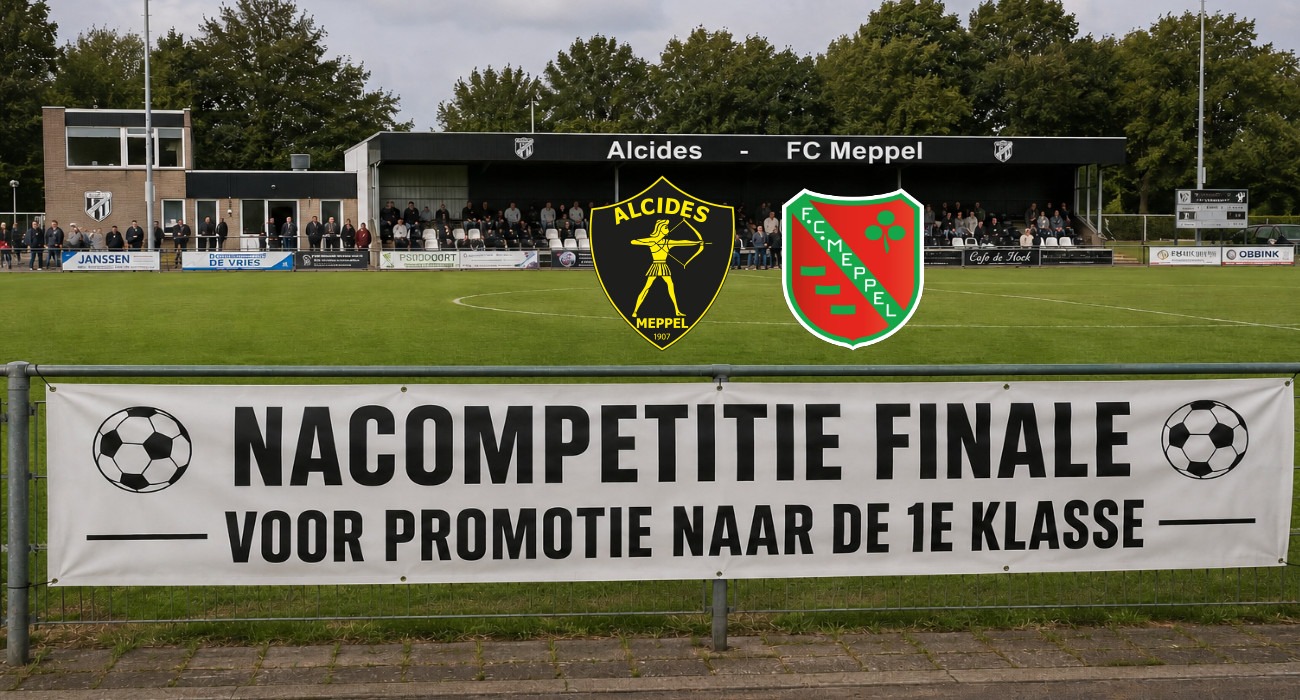 Zaterdag aanstaande staat in Staphorst de Meppeler kraker tussen Alcides en FC Meppel op het programma. Een van beide ploegen zal gaan promoveren naar de 1e klasse. Trainer Dennis Meadows van Alcides verwacht dat het een spannende wedstrijd gaat worden. "Een 50-50-wedstrijd".