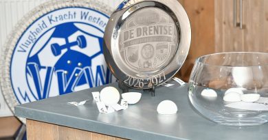 De finale van de 1e editie van de Drentse voorbereidingscup zal op zaterdag 22 augustus gespeeld gaan worden op sportpark de Woltingeslag in Zuidwolde. Dat heeft de loting woensdagavond bepaald.