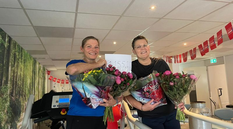 Afgelopen vrijdag was er in Hoogeveen een 24-uurs loopbandmarathon in een Groot Verzet Tegen Kanker. De marathon bleek een groot succes, want in totaal werd er voor bijna 1500,00 euro gedoneerd. De helft gaat naar het Toon Hermanshuis Drenthe en de andere helft naar KWF.