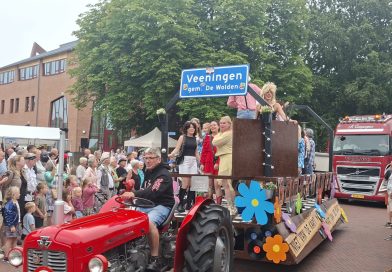 In beeld: versierde wagens kleuren de straten van Veeningen