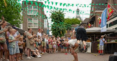 In beeld: Acrobatiek, humor en spektakel in hartje Meppel tijdens Meppeldag