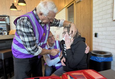 Oefenen met een noodsteunpunt in Rouveen: “Ik weet niet wanneer je er precies klaar voor bent”
